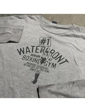 Vintage Y2K Waterfront Boxing Gym Long Sleeve T Shirt Old Navy XXL Playboy Style
